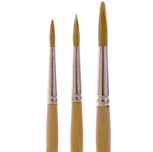 2270 Commercial Round White Bristle Marking Brush