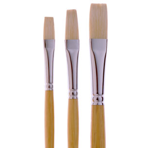 1050 Fine Flat White Bristle Artist Brush