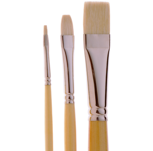 2052 Finest Quality Bright White Bristle Artist Brush