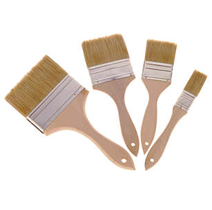 65 Better Grade, More Substantial White Bristle Paint or Chip Brushes