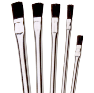 Acid Brushes - 5-3/4 x 3/8, Horsehair Fill, Mercer Abrasives 191300  (144/Pkg.)