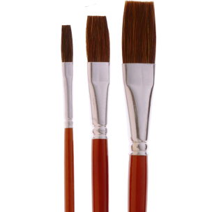 Light Brown Ox One Stroke Flat Brush