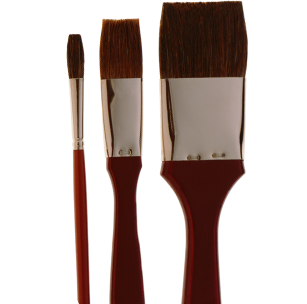 Light Brown Ox One Stroke Flat Brush