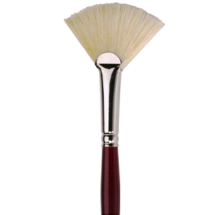 2023 White Bristle Fan Brush