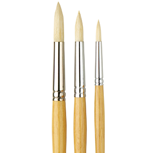 1050 Fine Flat White Bristle Artist Brush