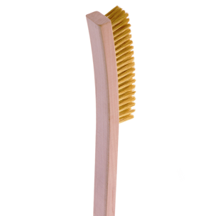 9-Inch Brass Wire Cleaning Brush with Wood Handle – Midwest Hearth